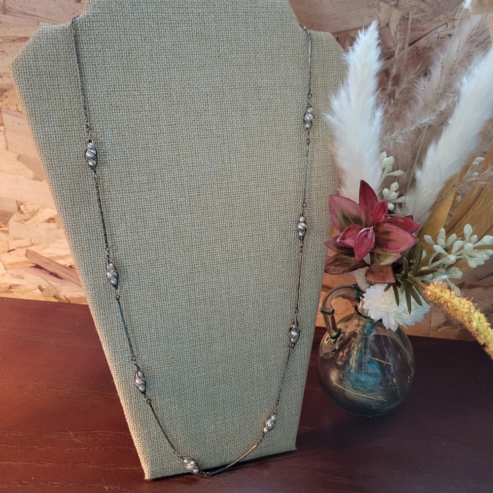 Elegant Silver Beaded Necklace